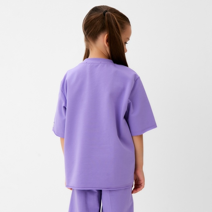 Футболка детская KAFTAN, р. 36 (134 - 140 см), сиреневый