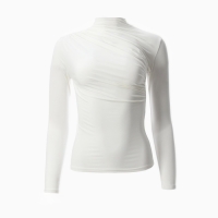 Лонгслив женский с драпировкой MIST Classic Collection, размер 46, молочный