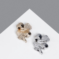 Брошь &laquo;Клевер&raquo; кошачий глаз, МИКС(неделимая фасовка 12 шт., цена за шт.)