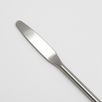 Шпатель для макияжа, двусторонний, 15 см, серебристый