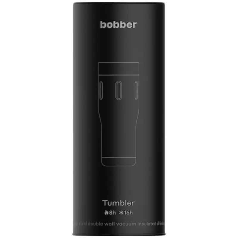 Термостакан Tumbler 470, вакуумный, черный