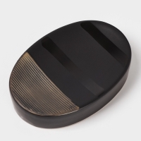 Набор аксессуаров для ванной комнаты Доляна &laquo;Классика&raquo;, 4 предмета (дозатор 300 мл, мыльница, 2 стакана), цвет чёрный