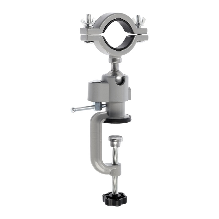 Стойка для дрели ТУНДРА, винтовой зажим, поворотный шарнир 360&deg;, d=60 мм, длина 253 мм