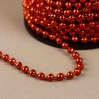 Бусы на нитях, круглые, 4 мм, 9 ± 1 м, цвет красный Бусы на нитях, круглые, 4 мм, 9 ± 1 м, цвет красный