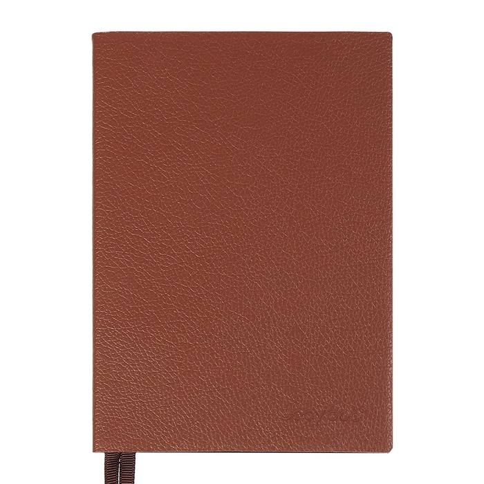 Ежедневник недатированный, формат А6+,116 листов, клетка, ЛАЙТ Коричневый, тониров.  срез