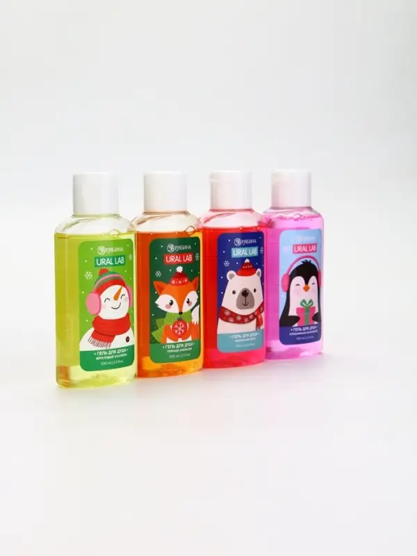 Гель для душа новогодний, аромат: фруктовый коктейль, 100 мл, Ural Lab