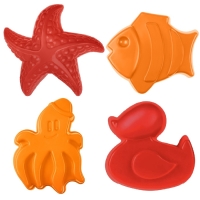 Песочный набор бирюзовый.(ведро 1,2 л,лопатка,грабли,4 формочки, лейка 0,2 л) JB5600267