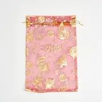 Мешочек подарочный органза &laquo;С Новым годом!&raquo;, 20 &times; 30 см