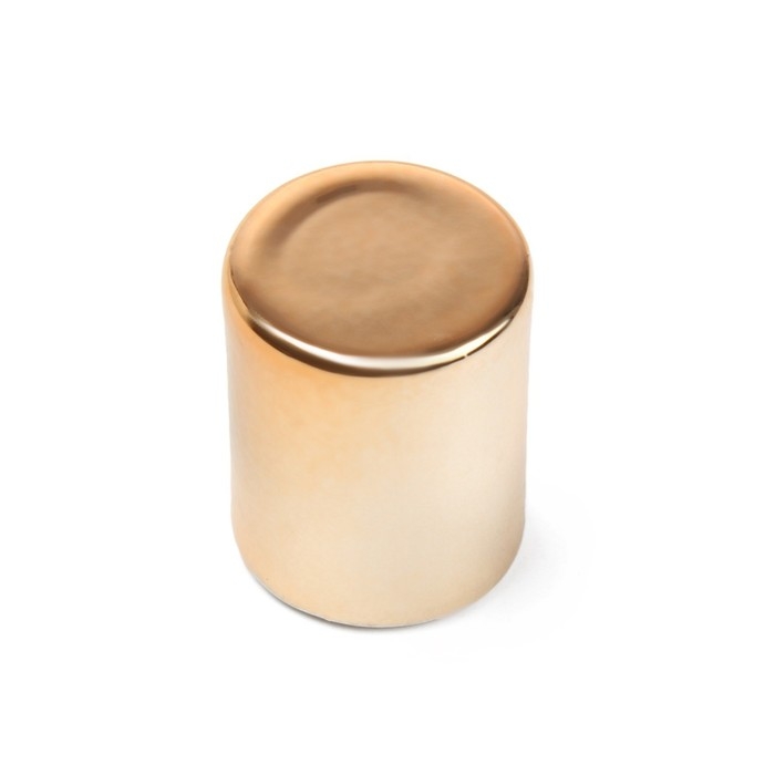 Ручка-кнопка CAPPIO РК102, d=18 мм, пластик, цвет золото, 8 шт.