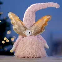 Фигура текстиль &laquo;Кукла в сером&raquo; 70 см, 6 LED, AG10x3 (в компл.), Т/БЕЛЫЙ