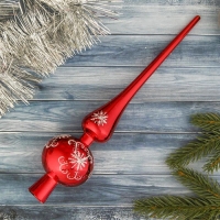 Наконечник "Узорная снежинка" 28 см, красный Наконечник "Узорная снежинка" 28 см, красный