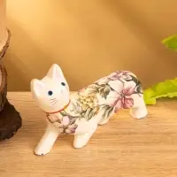 Сувенир &laquo;Котик в цветах&raquo;, 13&times;3&times;9 см, дерево, белый