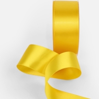 Лента атласная двухсторонняя № 0645 38мм*25&plusmn;1м жёлтый TR