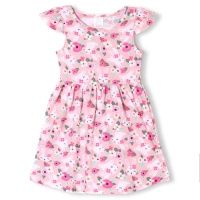Платье для девочки "Зайки", цвет розовый, рост 104-110 Платье для девочки "Зайки", цвет розовый, рост 104-110