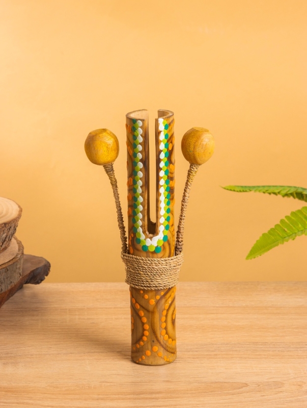 Сувенирный музыкальный инструмент "Тек тек" бамбук, 20х10х4 см