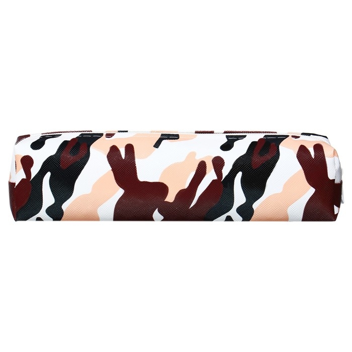 Пенал школьный на молнии "Миллитари" Calligrata, черно-коричневый