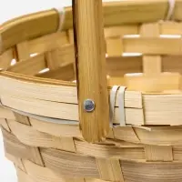 Корзина плетеная 26 х 12 х _ см, ручка складная h=21 см натуральный (к9352418)