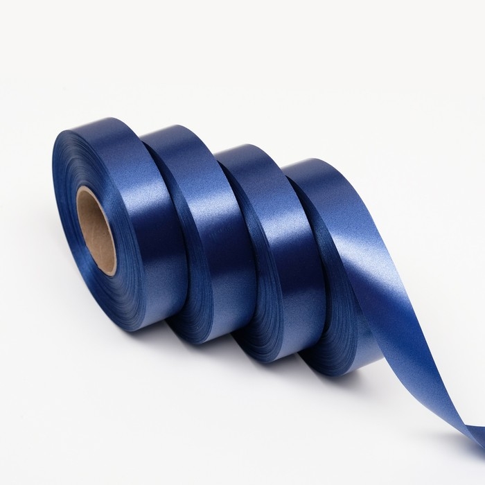 Лента для декора и подарков, синий, 2 см х 45 м