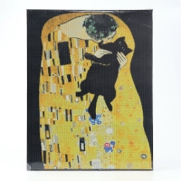 Алмазная мозаика с полным заполнением на холсте с подрамником &laquo;Поцелуй с котом&raquo;, 40 х 50 см