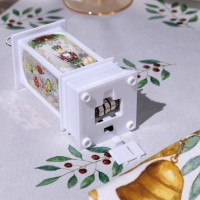 Светодиодная фигура &laquo;Белый фонарь с щелкунчиком&raquo; 5 &times; 12 &times; 5 см, пластик, батарейки AG13х3 (в комплекте), свечение тёплое белое