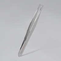 Пинцет прямой/скошенный, узкий, 9 см, на блистере, цвет серебристый