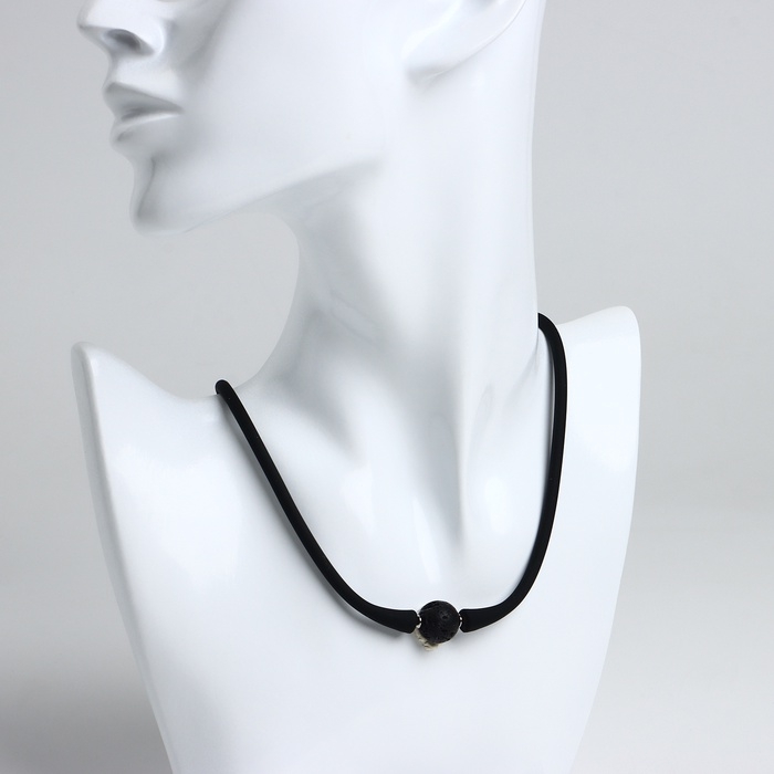 Набор 2 предмета: чокер, браслет &laquo;Лава&raquo; каучук, цвет чёрный