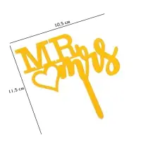 Топпер для торта &laquo;Mr&Mrs&raquo;, золото