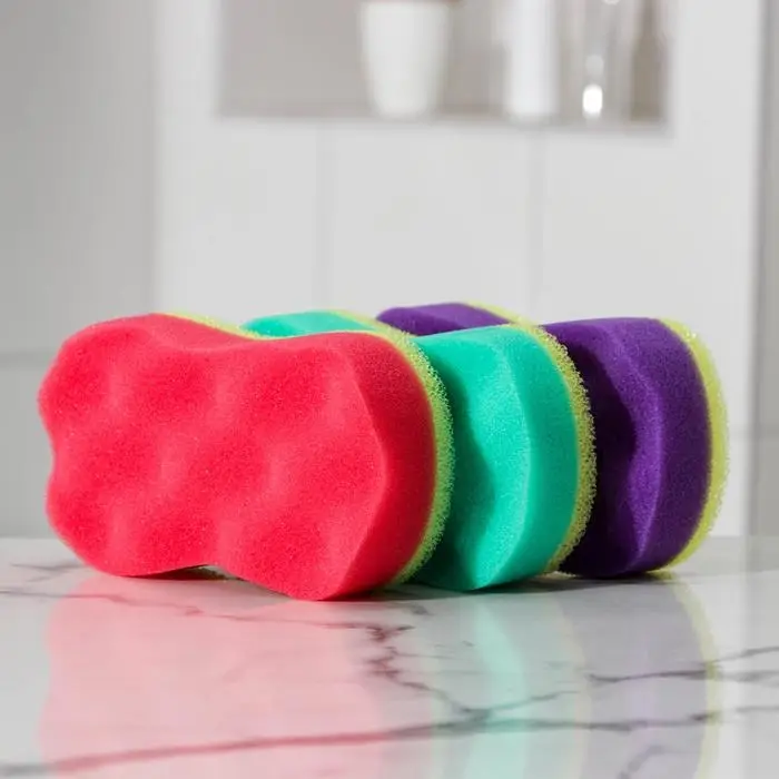 Губка для тела с массажным слоем &laquo;Восьмёрка&raquo;, 14,5&times;8&times;4 см, МИКС