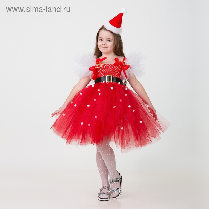 Карнавальный костюм &laquo;Санточка&raquo;, сделай сам, корсет, ленты, брошки, аксессуары