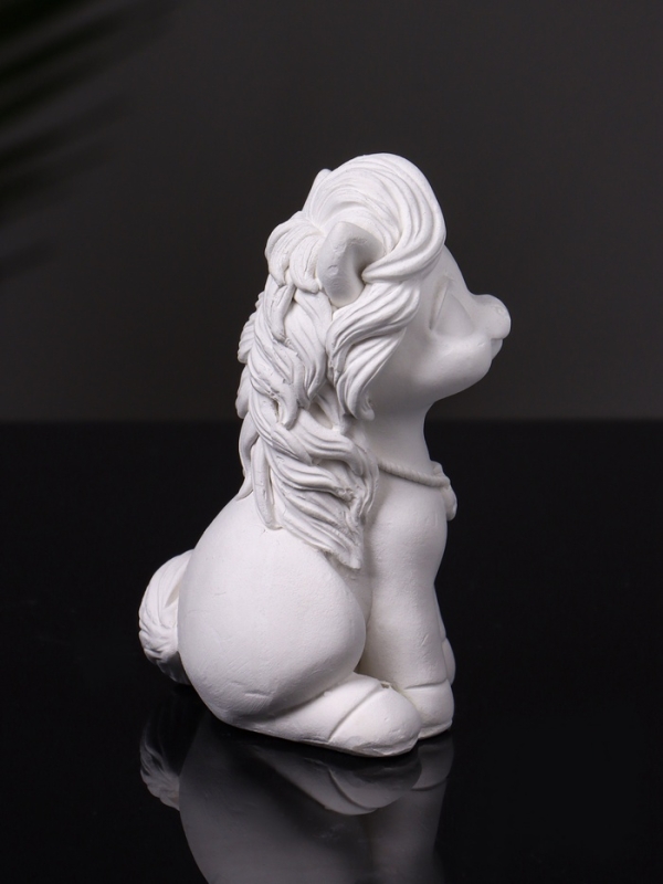 Статуэтка "Пони с подковой" 8х5х5 см, натуральный