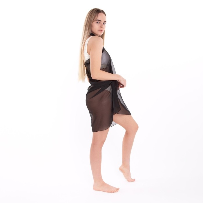 Парео женское, цвет чёрный, размер 150х95 см