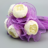 Флористический материал для букетов, сиреневый, 28см*4м