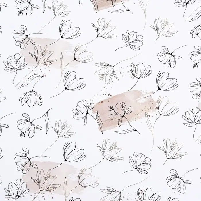 Бумага упаковочная, глянцевая &laquo; Цветочный нюд&raquo;, 40&times;60 см