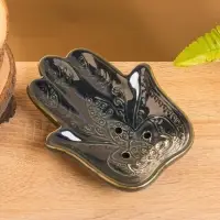 Мыльница &laquo;Рука Будды&raquo;, 17&times;13&times;3 см, керамика, синяя