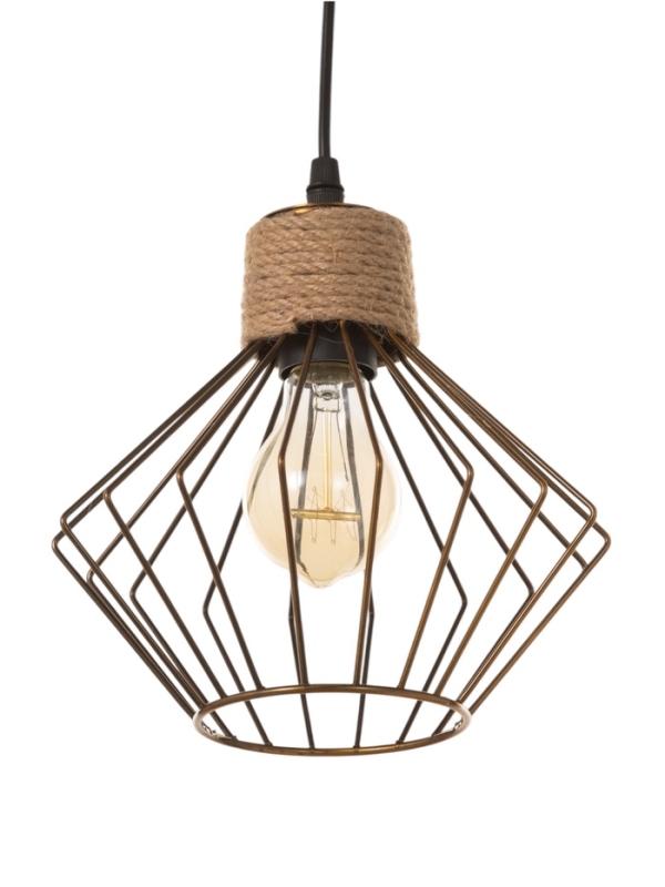 Светильник "Чертеж" 1х40Вт Е27 медь 20х20х20см