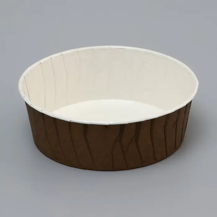 Форма для выпечки капкейков и маффинов, бумажная, круглая &laquo;Маффин&raquo;, коричневый, 13.6&times;5 см