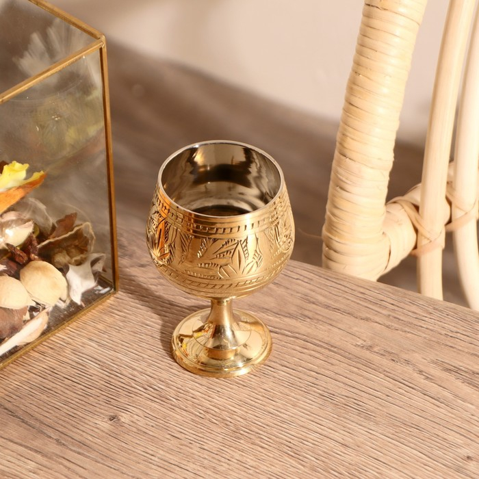 Рюмка "Рисунок" латунь 7х7х11 см