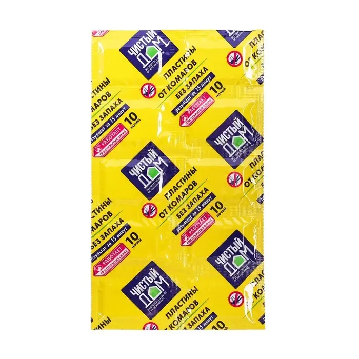 Пластины от комаров &laquo;Чистый дом&raquo;, без запаха, 10 шт.