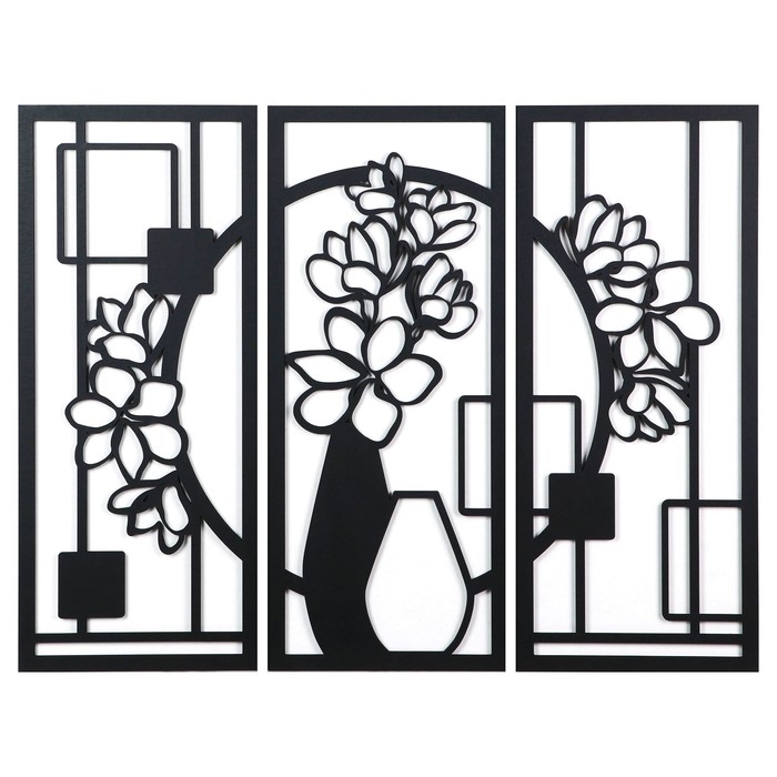 Картина панно Картина панно "Букет" 25*59 см 3 шт