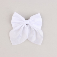 Бант для волос белый школьный «Фея» на заколке,11,3 х 12,6 см Бант для волос белый школьный «Фея» на заколке,11,3 х 12,6 см