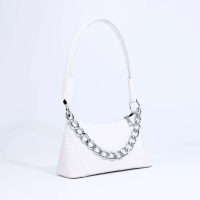 Сумка-багет на молнии, цвет белый Сумка-багет на молнии, цвет белый