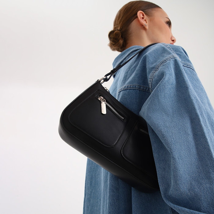 Сумка женская TEXTURA, маленький размер, цвет чёрный Сумка женская TEXTURA, маленький размер, цвет чёрный