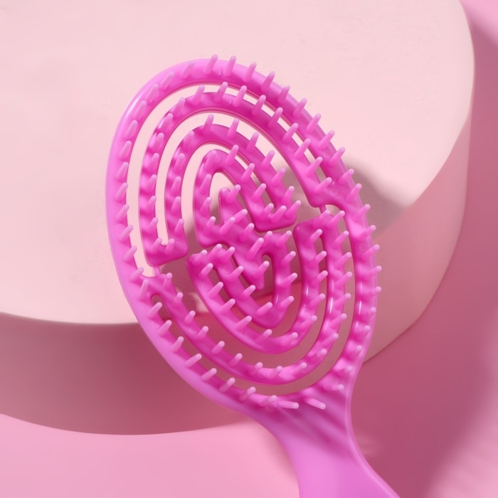 Расчёска - мини массажная, 5,5 × 14 см, цвет розовый Расчёска - мини массажная, 5,5 × 14 см, цвет розовый