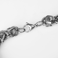 Браслет мужской &laquo;Стальной&raquo; колёсики, цвет серебро, 21,5 см