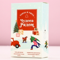 Подарочный набор косметики &laquo;Чудеса рядом&raquo;, гель для душа 100 мл и бомбочка для ванны 40 г, Новый Год