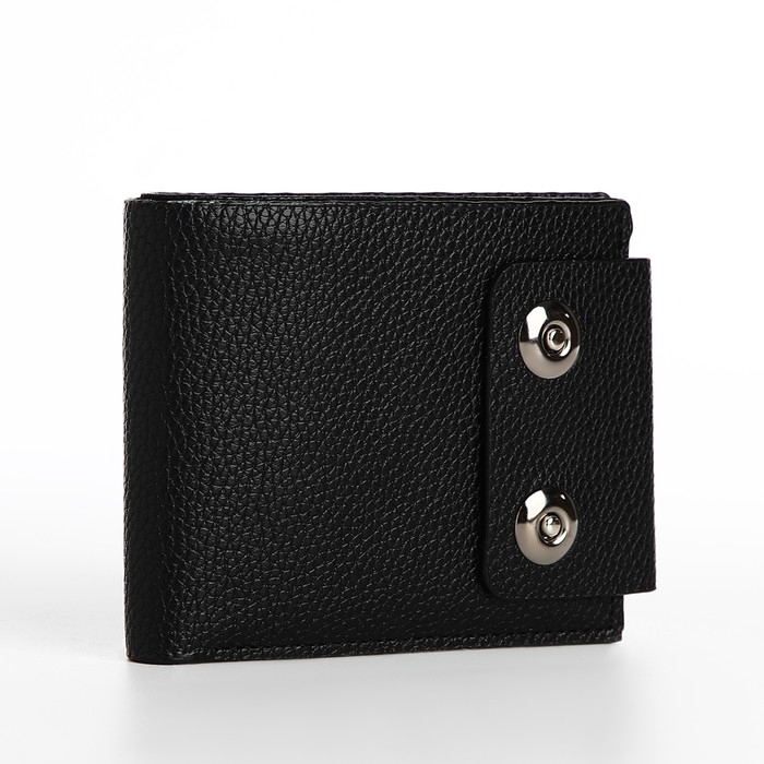 Портмоне мужское на магнитах, отдел для купюр, для карт, для монет, цвет чёрный Портмоне мужское на магнитах, отдел для купюр, для карт, для монет, цвет чёрный