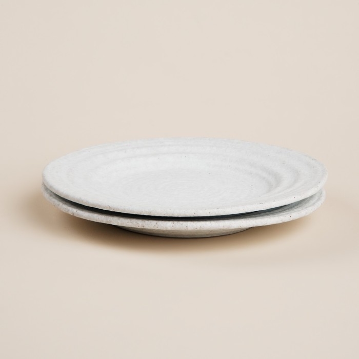 Набор тарелок керамических SL Home &laquo;Арена Бланка&raquo;, d=20 см, цвет белый