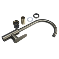 Смеситель для кухни ZEIN Z3826, однорычажный, высота излива 27 см, графит Смеситель для кухни ZEIN Z3826, однорычажный, высота излива 27 см, графит