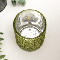 Подсвечник стекло на 1 свечу "Зеркальные пузырьки" фисташка 12,5х10х10 см Подсвечник стекло на 1 свечу "Зеркальные пузырьки" фисташка 12,5х10х10 см