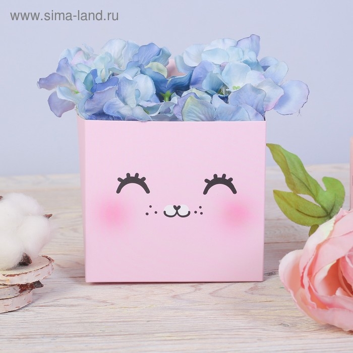 Коробка для мини букетов «Котик», 12 х 20 х 10 см Коробка для мини букетов «Котик», 12 х 20 х 10 см